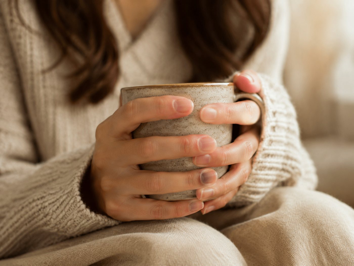 Confident, relaxed hands with healthy nails
